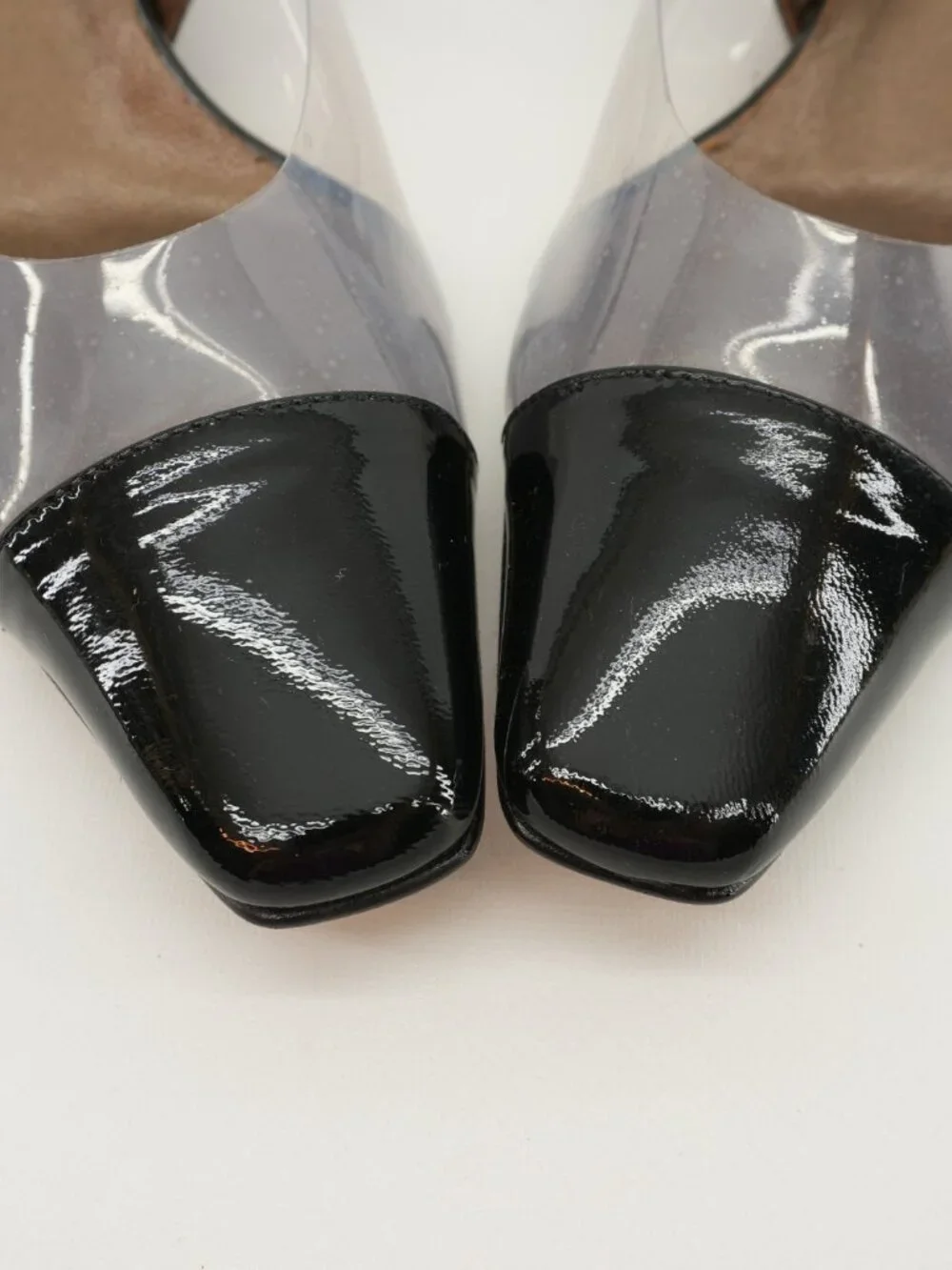 Vintage Patent Leather Clear Translucent Kitten Heel 6 1/2